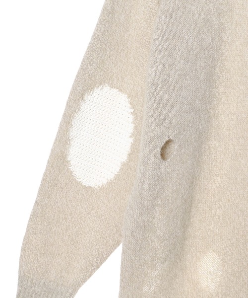 メゾンマルジェラ 20ssニット ドッキング ワークジャケット　ベージュ　カーキ メゾンマルジェラ 20ssニット ドッキング ワークジャケット ベージュ