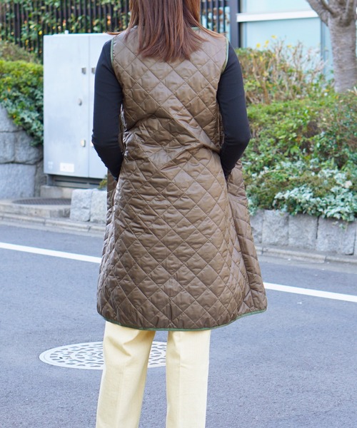 dahl'ia（ダリア）の「dahl'ia / ダリア QUILT VEST キルトベスト（ベスト・レディース・オリーブ・FREE）」の3枚目の写真