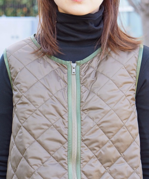 dahl'ia（ダリア）の「dahl'ia / ダリア QUILT VEST キルトベスト（ベスト・レディース・オリーブ・FREE）」の4枚目の写真