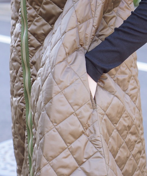 dahl'ia（ダリア）の「dahl'ia / ダリア QUILT VEST キルトベスト（ベスト・レディース・オリーブ・FREE）」の6枚目の写真