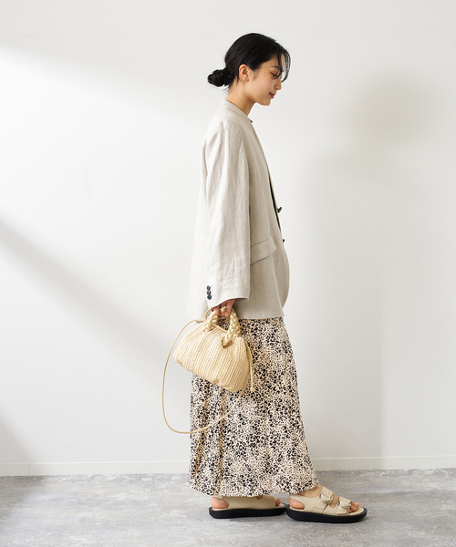 journal standard L'essage（ジャーナルスタンダードレサージュ）の「【LUSANA / ルサーナ】JEN DRESS：ワンピース（ワンピース・レディース・アイボリー/ネイビー・SMALL）」の20枚目の写真