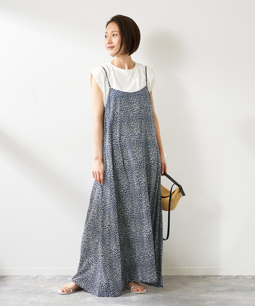 journal standard L'essage（ジャーナルスタンダードレサージュ）の「【LUSANA / ルサーナ】JEN DRESS：ワンピース（ワンピース・レディース・アイボリー/ネイビー・SMALL）」の21枚目の写真