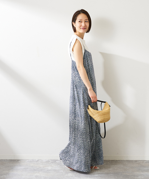 journal standard L'essage（ジャーナルスタンダードレサージュ）の「【LUSANA / ルサーナ】JEN DRESS：ワンピース（ワンピース・レディース・アイボリー/ネイビー・SMALL）」の12枚目の写真