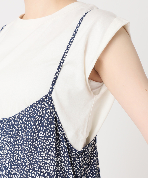 journal standard L'essage（ジャーナルスタンダードレサージュ）の「【LUSANA / ルサーナ】JEN DRESS：ワンピース（ワンピース・レディース・アイボリー/ネイビー・SMALL）」の6枚目の写真