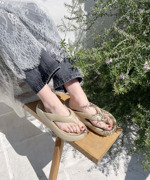 新品未使用 パデットクロスデザインサンダル green label relaxing サンダル パデッドクロス サンダル（3cm