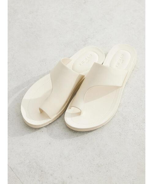 Green　Parks（グリーンパークス）の「OTO.HA.　トングサンンダル（サンダル・レディース・アイボリー/ブラック・S/M/L）」の3枚目の写真