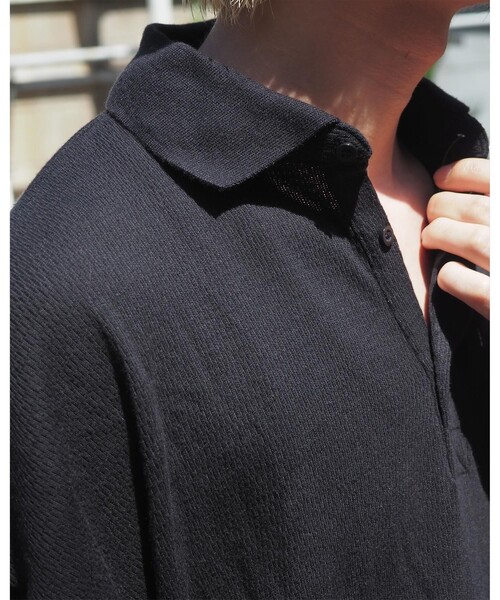 GLOSTER(グロスター)の「【限定展開】【SEABEES/シービーズ】Combat Waffle Polo ポロシャツ(ポロシャツ・メンズ・ダークグレー/ブラック/アイボリー・M/L)」の8枚目の写真