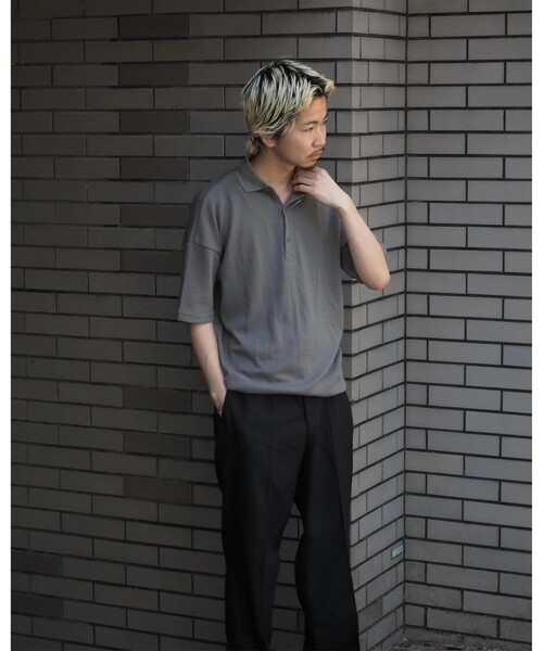 GLOSTER(グロスター)の「【限定展開】【SEABEES/シービーズ】Combat Waffle Polo ポロシャツ(ポロシャツ・メンズ・ダークグレー/ブラック/アイボリー・M/L)」の9枚目の写真