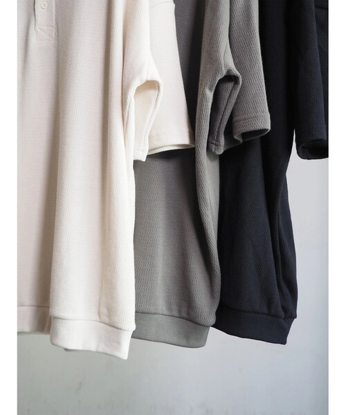 GLOSTER(グロスター)の「【限定展開】【SEABEES/シービーズ】Combat Waffle Polo ポロシャツ(ポロシャツ・メンズ・ダークグレー/ブラック/アイボリー・M/L)」の14枚目の写真