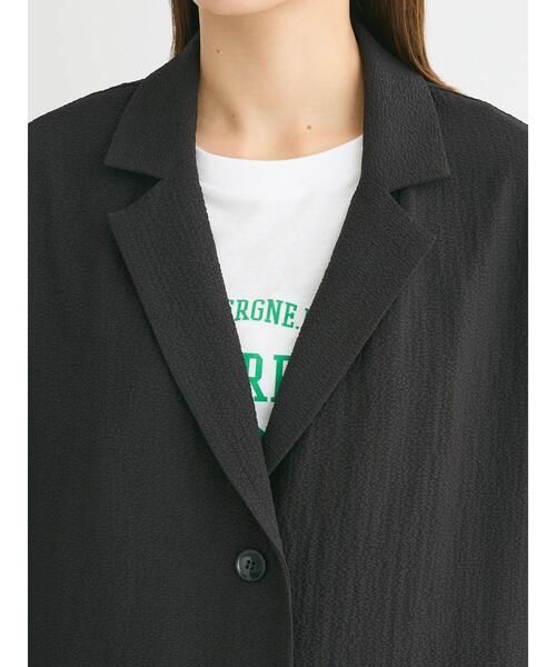 ELENCARE DUE（エレンカーレデュエ）の「・ELENCARE　DUE　ジャカードジャケット（テーラードジャケット・レディース・ブラック/グレー/ブルー・FREE）」の11枚目の写真