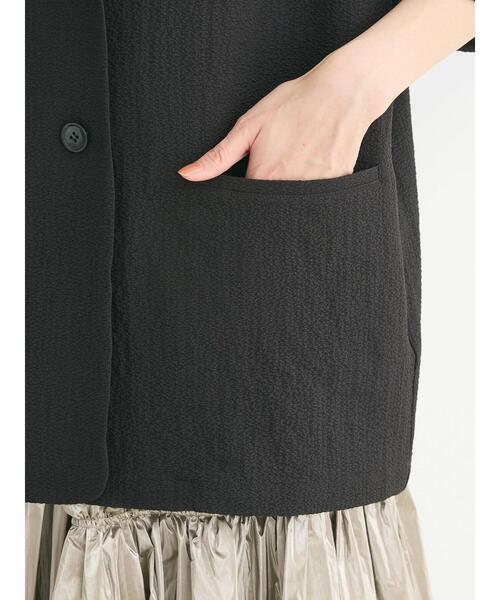 ELENCARE DUE（エレンカーレデュエ）の「・ELENCARE　DUE　ジャカードジャケット（テーラードジャケット・レディース・ブラック/グレー/ブルー・FREE）」の13枚目の写真