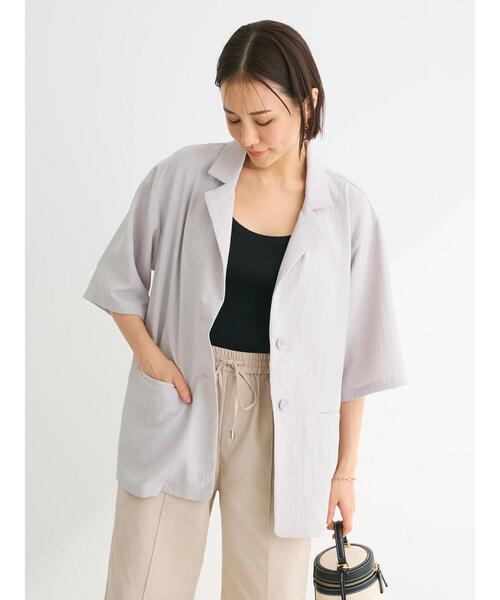 ELENCARE DUE（エレンカーレデュエ）の「・ELENCARE　DUE　ジャカードジャケット（テーラードジャケット・レディース・ブラック/グレー/ブルー・FREE）」の18枚目の写真