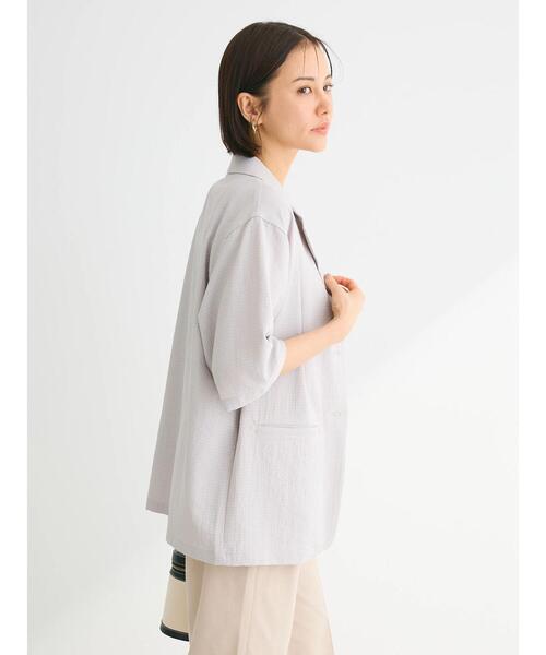 ELENCARE DUE（エレンカーレデュエ）の「・ELENCARE　DUE　ジャカードジャケット（テーラードジャケット・レディース・ブラック/グレー/ブルー・FREE）」の19枚目の写真