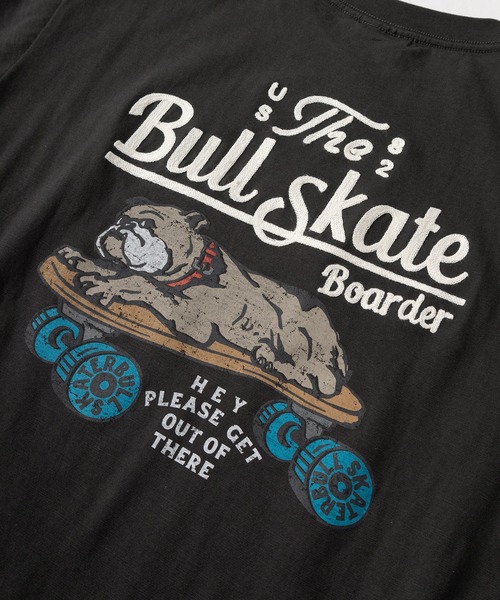 POWER TO THE PEOPLE(パワートゥーザピープル)の「【POWER TO THE PEOPLE/パワー トゥザ ピープル】BULLDOG&TURTLE ワンポイントロゴ& バッグBIGイラストデザイン ビッグシルエット半袖Tシャツ/リンガーT(Tシャツ/カットソー・レディース・ホワイト×レッド/ホワイト×ブラック/チャコールグレー/レッド/ホワイト/ネイビー・M/L/XL)」の19枚目の写真