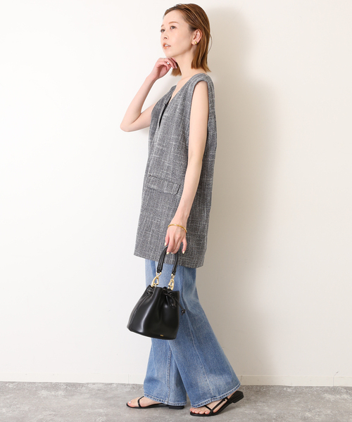 SLOBE IENA（スローブイエナ）の「Vネック チュニック ジレ（ベスト・レディース・ブラック系その他/ブラック・FREE）」の11枚目の写真