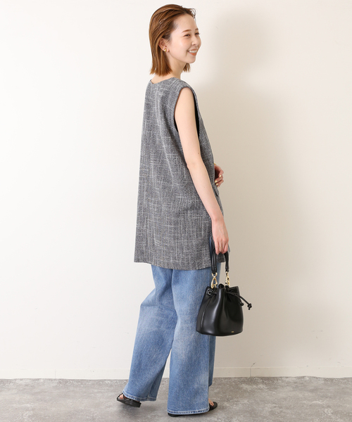 SLOBE IENA（スローブイエナ）の「Vネック チュニック ジレ（ベスト・レディース・ブラック系その他/ブラック・FREE）」の12枚目の写真