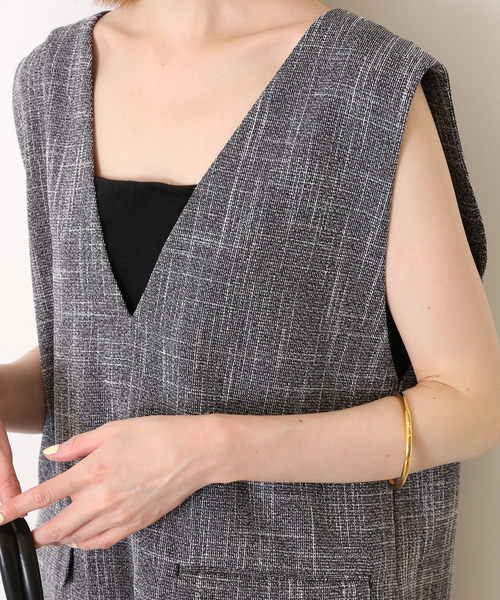 SLOBE IENA（スローブイエナ）の「Vネック チュニック ジレ（ベスト・レディース・ブラック系その他/ブラック・FREE）」の16枚目の写真