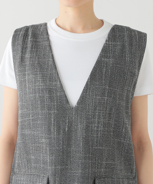 SLOBE IENA（スローブイエナ）の「Vネック チュニック ジレ（ベスト・レディース・ブラック系その他/ブラック・FREE）」の21枚目の写真