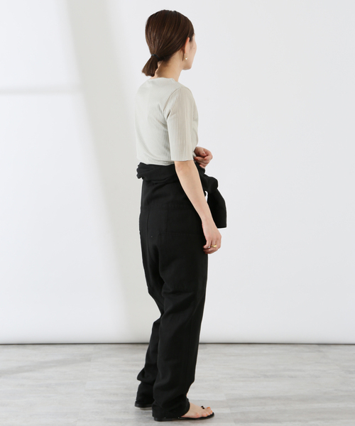 VERMEIL par iena（ヴェルメイユパーイエナ）の「アシンメトリーネックプルオーバー（Tシャツ/カットソー・レディース・チャコールグレー/アイボリー・FREE）」の16枚目の写真