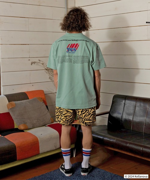 RIVER SIDE CULTURE(リバーサイドカルチャー)の「RIVER SIDE CULTURE/RSC×KELLOGGS(ケロッグ) オジサンTシャツ (M4)(Tシャツ/カットソー・メンズ・杢グレー/カーキ・MEDIUM/LARGE/X-LARGE)」の2枚目の写真