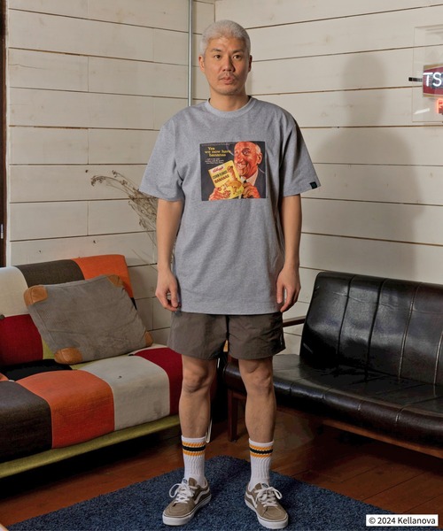 RIVER SIDE CULTURE(リバーサイドカルチャー)の「RIVER SIDE CULTURE/RSC×KELLOGGS(ケロッグ) オジサンTシャツ (M4)(Tシャツ/カットソー・メンズ・杢グレー/カーキ・MEDIUM/LARGE/X-LARGE)」の8枚目の写真