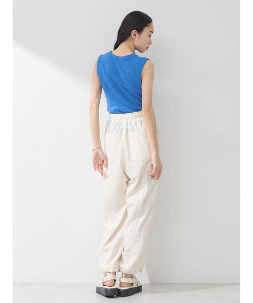 earth music&ecology（アースミュージックアンドエコロジー）の「リブタンクトップ（タンクトップ・レディース・アイボリー/ブルー/グリーン系その他3/ブラック・S/M）」の14枚目の写真