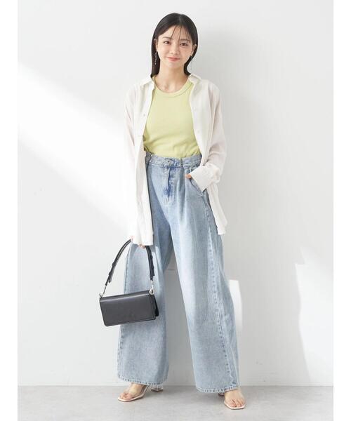 earth music&ecology（アースミュージックアンドエコロジー）の「リブタンクトップ（タンクトップ・レディース・アイボリー/ブルー/グリーン系その他3/ブラック・S/M）」の22枚目の写真