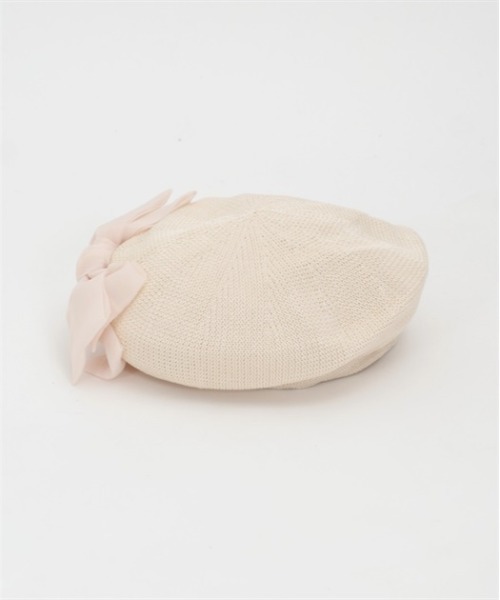 axes femme（アクシーズファム）の「オーガンジーリボンベレー（ハンチング/ベレー帽・レディース・キナリ/ブラウン/ブラック・FREE）」の6枚目の写真