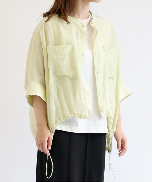 cepo(セポ)の「シルケットノースリーブTee(Tシャツ/カットソー・レディース・オフホワイト/ブラック/ブラウン・M)」の4枚目の写真