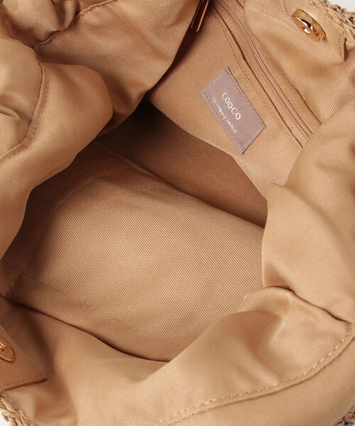 fredy emue（フレディエミュ）の「タッセル付ラメペーパートート（かごバッグ・レディース・ベージュ/グレイッシュベージュ・FREE）」の10枚目の写真