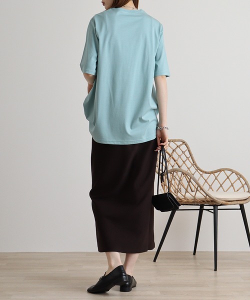 BRODIAEA(ブローディア)の「BRODIAEA 自転車イラストTシャツ(Tシャツ/カットソー・レディース・ピンク/モスグリーン/キャメル/グレイッシュベージュ/ブラック・40)」の20枚目の写真