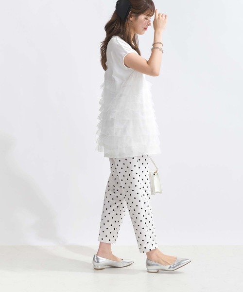 PICCIN(ピッチン)の「【WEB限定】チュールフリルロングプルオーバー(Tシャツ/カットソー・レディース・オフホワイト/ブラック・M/L)」の14枚目の写真