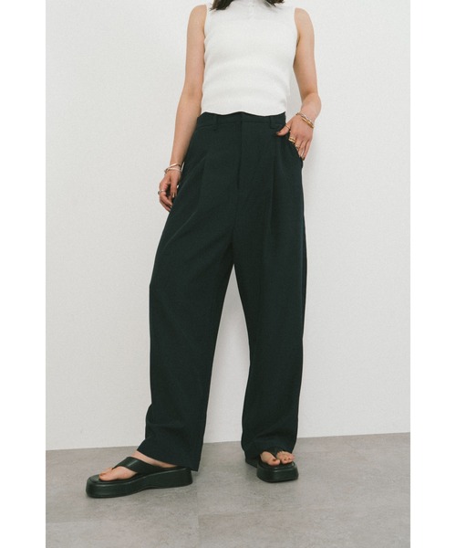 HANNE（アン）の「ワンタックワイドスラックス（スラックス・レディース・チャコールグレー/ネイビー/ベージュ・FREE/SMALL）」の14枚目の写真