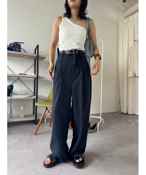 HANNE（アン）の「ワンタックワイドスラックス（スラックス・レディース・チャコールグレー/ネイビー/ベージュ・FREE/SMALL）」の21枚目の写真