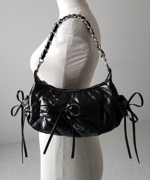 me+em select | 【 ３color ／２WAY 】ストラップリボンキルティングチェーンショルダーバッグ ／ strap ribbon quilted chain shoulder bag(ショルダーバッグ)