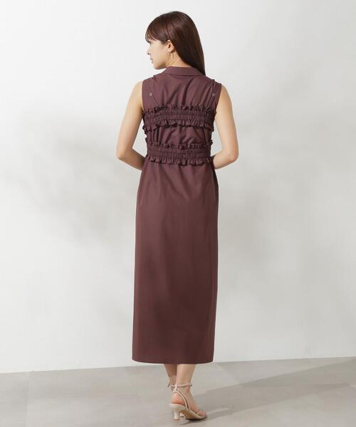 PROPORTION BODY DRESSING（プロポーションボディドレッシング）の「ギャザービスチェシャツワンピース / 1214240704（ワンピース・レディース・ベージュ系その他/ブラウン・SMALL/MEDIUM）」の10枚目の写真