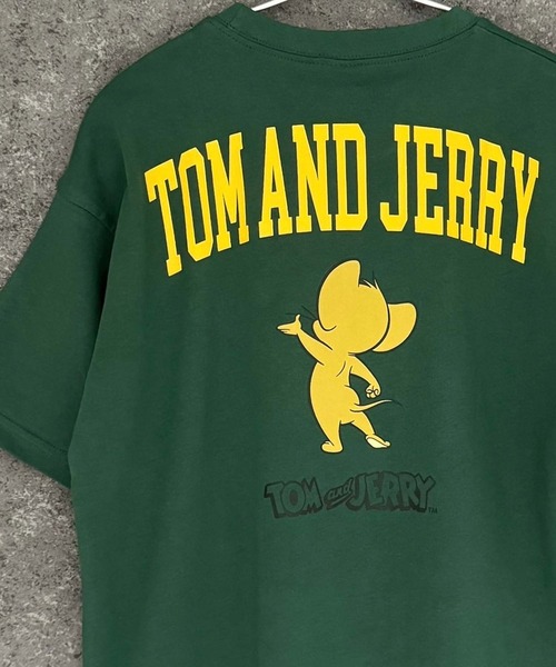 Tom&Jerry(トムアンドジェリー)の「TOM&JERRY トム&ジェリー オーバーサイズ 半袖Tシャツ(Tシャツ/カットソー・メンズ・ダークグリーン/オレンジ/モカ/杢グレー/ホワイト系2/ホワイト系1/ホワイト系/オフホワイト/ネイビー/ネイビー系/ダークグリーン系/チャコール/グレー系/ブラック系/ベージュ/ブラック・L/M/XL)」の13枚目の写真