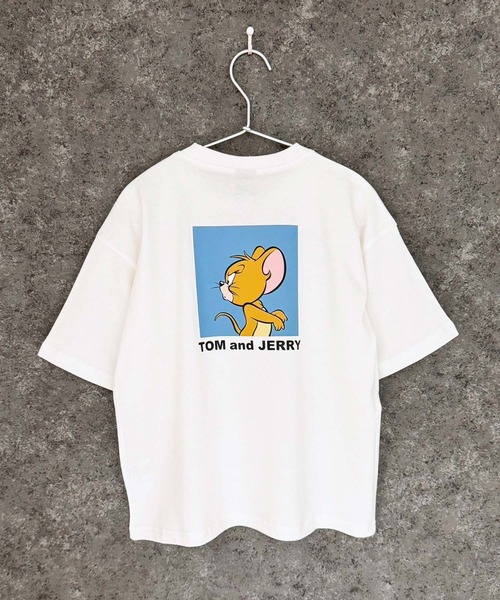 Tom&Jerry(トムアンドジェリー)の「TOM&JERRY トム&ジェリー オーバーサイズ 半袖Tシャツ(Tシャツ/カットソー・メンズ・ダークグリーン/オレンジ/モカ/杢グレー/ホワイト系2/ホワイト系1/ホワイト系/オフホワイト/ネイビー/ネイビー系/ダークグリーン系/チャコール/グレー系/ブラック系/ベージュ/ブラック・L/M/XL)」の18枚目の写真