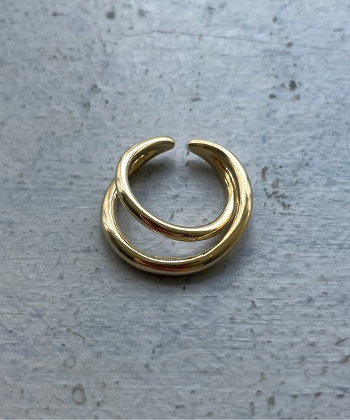 cheriella（シェリエラ）の「【cheriella】ランダムプランプダブルリング RANDOM PLUMP DOUBLE RING（リング・レディース・シルバー/ゴールド・FREE）」の2枚目の写真