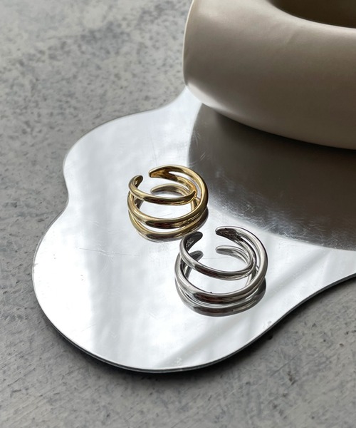 cheriella（シェリエラ）の「【cheriella】ランダムプランプダブルリング RANDOM PLUMP DOUBLE RING（リング・レディース・シルバー/ゴールド・FREE）」の11枚目の写真