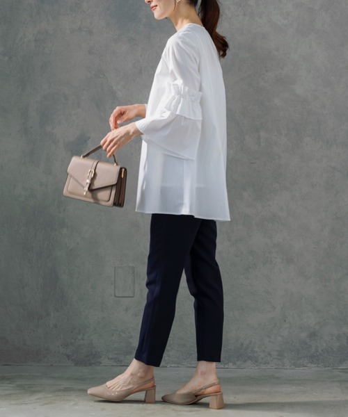 Sono（ソーノ）の「【SONO/ソーノ】2WAY ﾌﾛｰｲﾝｸﾞﾌﾘﾙﾁｭﾆｯｸﾌﾞﾗｳｽ