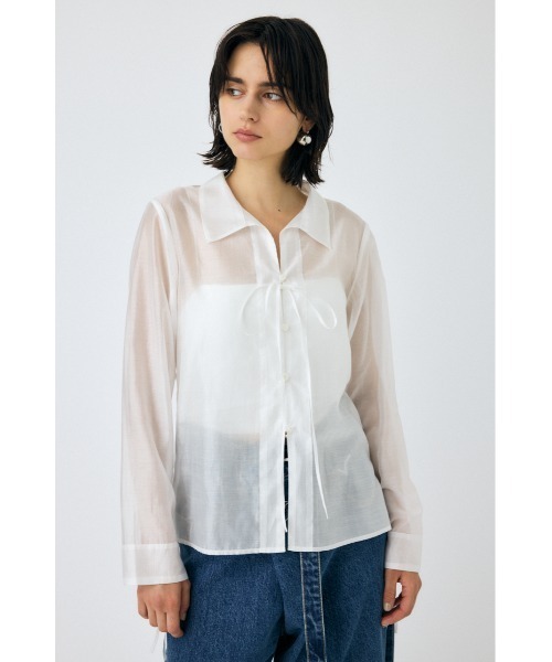 RIBBON SHEER シャツ