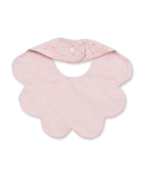 SLAP SLIP BABY（スラップスリップベビー）の「リボン付き裾スカラップレーススタイベビー（スタイ/よだれかけ・キッズ・ネイビー/ホワイト/ピンク・FREE）」の6枚目の写真