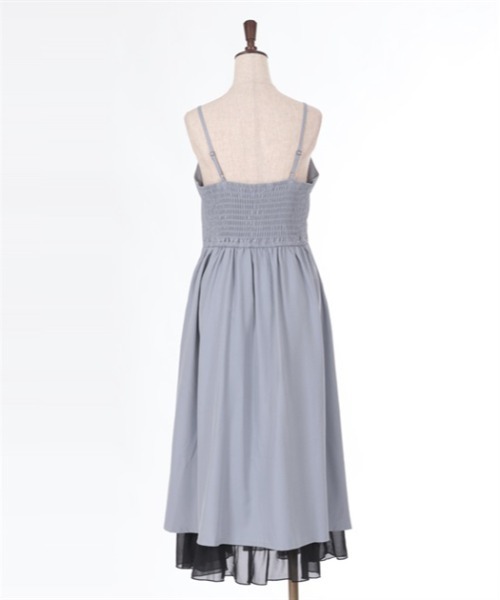 axes femme（アクシーズファム）の「チャイナ釦バイカラーワンピース（ワンピース・レディース・ブルーグリーン/ブラック/グレー・FREE）」の19枚目の写真