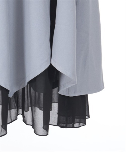 axes femme（アクシーズファム）の「チャイナ釦バイカラーワンピース（ワンピース・レディース・ブルーグリーン/ブラック/グレー・FREE）」の17枚目の写真