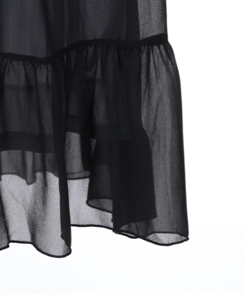 axes femme（アクシーズファム）の「チャイナ釦バイカラーワンピース（ワンピース・レディース・ブルーグリーン/ブラック/グレー・FREE）」の12枚目の写真