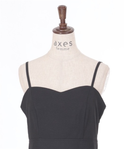 axes femme（アクシーズファム）の「チャイナ釦バイカラーワンピース（ワンピース・レディース・ブルーグリーン/ブラック/グレー・FREE）」の8枚目の写真