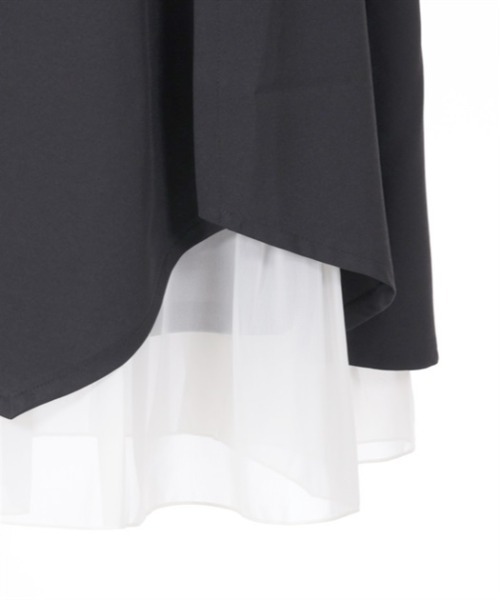 axes femme（アクシーズファム）の「チャイナ釦バイカラーワンピース（ワンピース・レディース・ブルーグリーン/ブラック/グレー・FREE）」の7枚目の写真