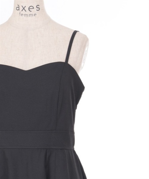 axes femme（アクシーズファム）の「チャイナ釦バイカラーワンピース（ワンピース・レディース・ブルーグリーン/ブラック/グレー・FREE）」の5枚目の写真