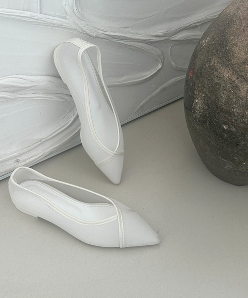 シースルーメッシュフラットシューズ（バレエシューズ）｜by muni:r（バイ ムニール）